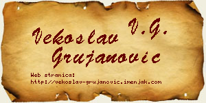 Vekoslav Grujanović vizit kartica